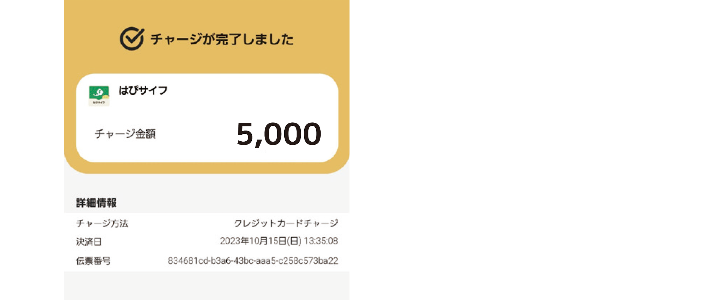 クレジットカードでのチャージ方法3